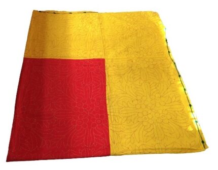 Hand Made Cotton Nakshi Katha Yellow and Red Colo