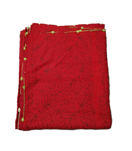 Hand Made Cotton Nakshi Katha Red Color