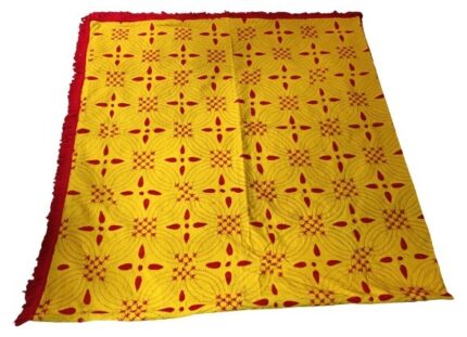 Hand Made Cotton Nakshi Katha Yellow and Red Color